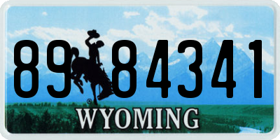 WY license plate 8984341