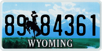 WY license plate 8984361