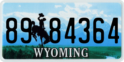 WY license plate 8984364