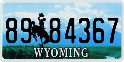 WY license plate 8984367