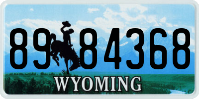 WY license plate 8984368