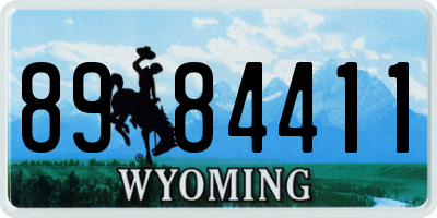 WY license plate 8984411
