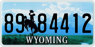 WY license plate 8984412
