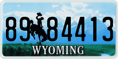 WY license plate 8984413