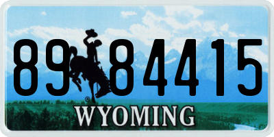 WY license plate 8984415