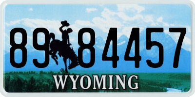 WY license plate 8984457