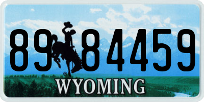 WY license plate 8984459