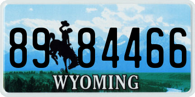 WY license plate 8984466