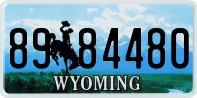 WY license plate 8984480