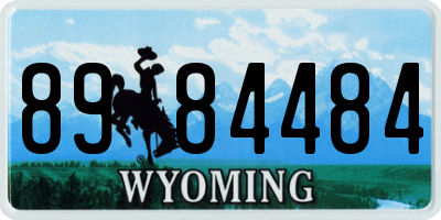 WY license plate 8984484