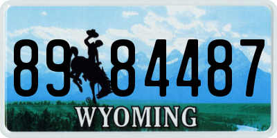 WY license plate 8984487