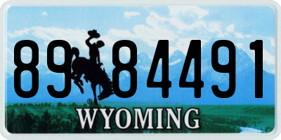 WY license plate 8984491