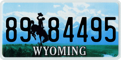 WY license plate 8984495