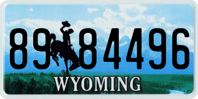 WY license plate 8984496