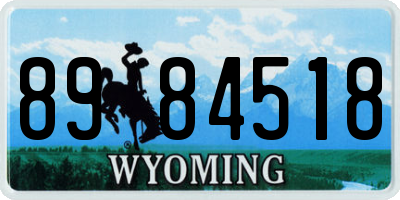 WY license plate 8984518