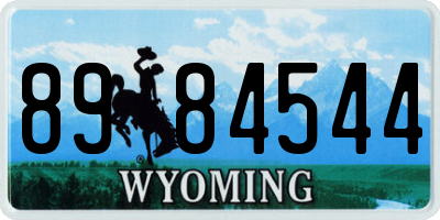 WY license plate 8984544