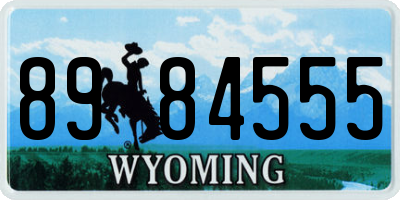 WY license plate 8984555