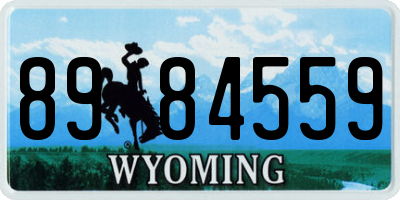 WY license plate 8984559