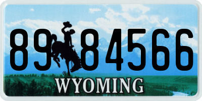 WY license plate 8984566