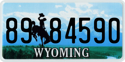WY license plate 8984590
