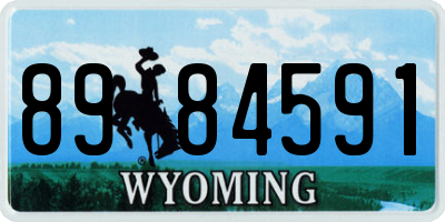 WY license plate 8984591