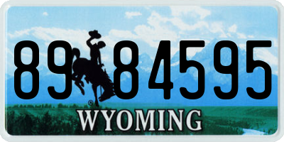WY license plate 8984595