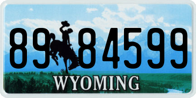 WY license plate 8984599