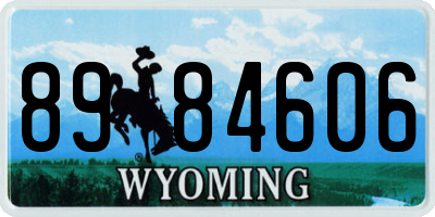 WY license plate 8984606