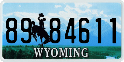 WY license plate 8984611