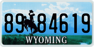 WY license plate 8984619