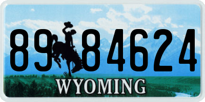 WY license plate 8984624
