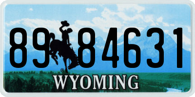 WY license plate 8984631
