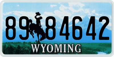WY license plate 8984642