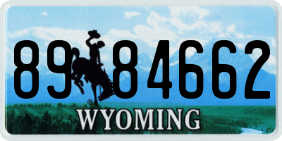 WY license plate 8984662