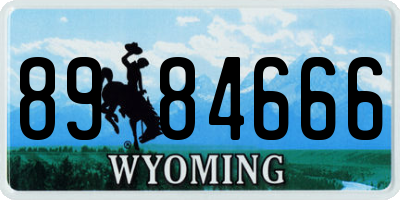 WY license plate 8984666