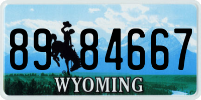 WY license plate 8984667