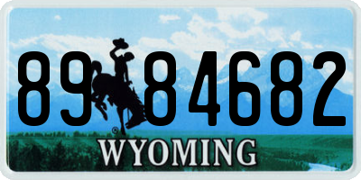 WY license plate 8984682