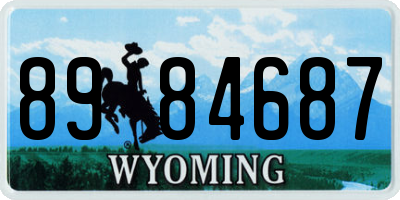 WY license plate 8984687
