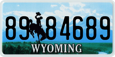 WY license plate 8984689