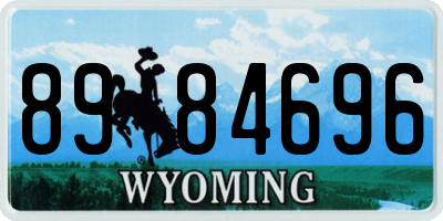 WY license plate 8984696