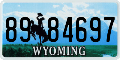 WY license plate 8984697