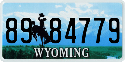 WY license plate 8984779