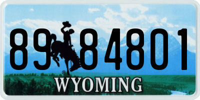 WY license plate 8984801