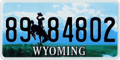 WY license plate 8984802