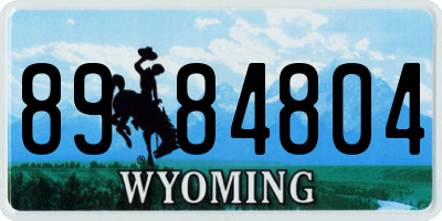 WY license plate 8984804