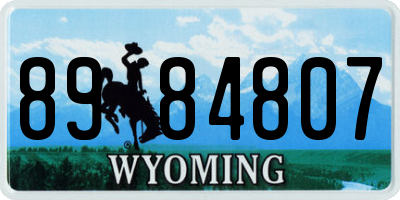 WY license plate 8984807