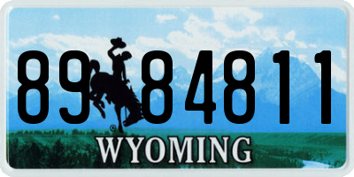 WY license plate 8984811
