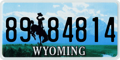 WY license plate 8984814