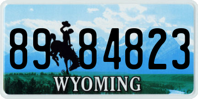 WY license plate 8984823
