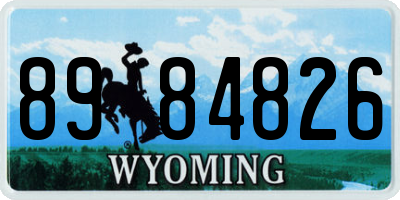 WY license plate 8984826